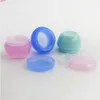 1000 X 5g 10g 20g 30g Travel Mini Plastic Cream Pot Jar 1oz Envase cosmético Clear White Blue Pink Green Purplegoods qty