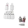 Sublimatie Lege Sleutelhanger Hand Sanitizer Houder voor 1oz Bottle DIY Warmteoverdracht Aangepaste hanger met fles A12