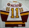 빈티지 #11 Steve Maltais Chicago Wolves Bauer Ice Hockey Jersey Mens 스티치 커스텀 번호 및 이름
