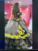 modest 2022 Sunflowers Embroidered Quinceanera Dresses Charro Style Off The Shoulder Mexican Sweet 15 Girls Party Dress Prom Sweet 16 Girl