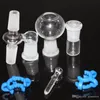 Angolo di 45/90 gradi Reclaim Ash Catcher Narghilè 14mm 18mm Adattatore per tubo dell'acqua in vetro maschio femmina con clip Keck