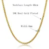 Mens Gold Chain Jóias de moda KPOP Vintage Colar de aço inoxidável Homens cor de corda de 6 mm de corda8100997