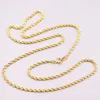 Au750 Pure 18K Yellow Gold Women Necklace Rope Chain 17.7inch 2mmW 2.6-3g / Spring Clasp D Chains Morr22