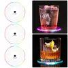 LED Coaster Cup Holder Mug Stand Light Acrylic Drink Beer Cocktail Glass Colorful Glow Lights for Bar Party Table Decor6236782