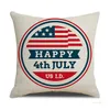 12Style American Flag PillowCase Linne Amerikanska Independence Day PillowCase Nordic Simplicity Car Cushing Cover Beding Supplies T2I52081