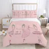 Bedding Sets Cartoon Children's Set For Kids Baby Boy Girls Duvet Cover Pillow Case Bed Linens Quilt 140x200 Car Ballet