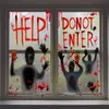 Moda Aksesuarları Büyük Çıkarılabilir Sticker Kanlı Cadılar Bayramı Süslemeleri Ev Banyo Tuvalet Korku Windows Için Duvar Çıkartmaları