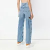 Dames jeans denim rechte beroemdheid voor vrouw 2021 designer alternatieve luxe kleding