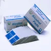 Disposable Alkohol Prep Pad Skin Rengöring Vård Smycken Mobiltelefon Rengör våt Torka med 100 st / lådor