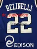 100% cousu # 22 Marco Belinelli ITALIE EUROBASKET Maillot de basket personnalisé avec n'importe quel numéro Nom maillots Hommes Femmes Jeunes XS-6XL