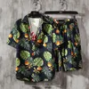 Mens Set Short Sleeve Tracksuits Hawaiian Shirt And Shorts Summer Casual Floral Beach Two Piece Suit Fashion Men Sets S-5XL