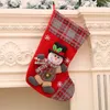 Christmas Stockings Cute Santa Claus Elk Snowman Candy Gift Bag Socks Home Xmas Fireplace Party Akcesoria