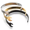 Einstellbare Metall Werkzeuge Schraubenschlüssel Charms Armband Armreif für Männer Frauen Punk Stil Gold Marke Armbänder Schmuck Pulseras Mujer Q0719