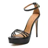 Plus taille 48 2021 Sandales d'été pour femmes High Heels Platform Designer Luxury Stracles Party Mariage Chaussures