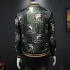 Mens Jacket 2023 Spring and Autumn New Jacquard broderi tidvatten stativ krage stilig baseball uniform topp s-4xl261m