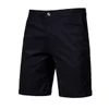 2021 Sommar Shorts Mens bomull knä längd solid strand kort byxa vintage casual män mode masculina