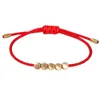 Lien chaîne à la main tibétain cuivre perle corde Bracelet bracelets pour femmes breloques perles bricolage unisexe fil de cire bijoux goutte Fawn22