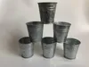 D7XH7CM Metal Kupası Galvanizli Etli Tencere Vintage Nostalji Mini Bahçe Gümüş Teneke Ekici Düğün Succulents Pot RH9239