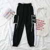 3 pezzi Set Summer Women Cargo Pants Suit Streetwear Outfit Harajuku Pantaloni a manica corta Crop Top Tee Shirt # TZ05 211105