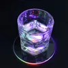 Colorful Led Coaster Cup Holder Mug Stand Light Bar Mat Table Placemat Party Drink Glass Creative Round Square Bottle Pad Home Decor Kitchen Tools 7 Color