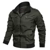 Thoshine Brand Spring Autumn 100% Cotton Men Casual Cargo Jackets Military Safari Style Outwear Army Bomber Jacket Multi Pockets X0710