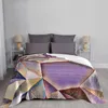 Blankets Lilac Broken Glass Printing High Qiality Flannel Blanket Artsy Artistic Abstract Gym Fitness Workout Flashy