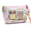 Vintage Women Cosmetic Case Cute Owl Striped Retro Makeup Bag Beauty Organizer Travel Pouch Necessarie Toiletry Wash Bag