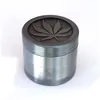 Design Metal Herb Grinder Other smoking accessories 4 layers Tobacco herbal Grinders Magentic with Pollen Catcher Scraper Gray Color