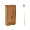 Leafman Wood Dogout Case 102 mm手作り木製ダグアウトセラミック1ヒッターメタルクリーニングツールタバコ喫煙パイプWhole2165521
