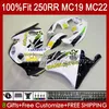 Fairings Injecção Molde para Honda CBR 250cc MC19 88-89 CBR 250rr 250 RR CC 250R 1988-1989 112HC.86 CBR250RR 88 89 CBR250 RR CC 1988 1989 OEM Bodys completo Hannspree Stock