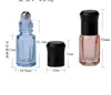 3/6/10/12 ML Octagonal Glass Bottle with black Lid, Roll on Bottle, Perfume Roller Bottles