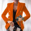 Double Breasted Blazers Plus Size Womens Jackets Slim Fit Long Sleeve Elegant Female Suit Jacket Office Ladies