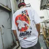 Erkekler Giyim Japonya T-shirt Yaz Moda Kısa Kollu Giyim Erkek Boy T-Shirt Komik Hip Hop Rap Kentsel Streetwear M-3XL SH190828