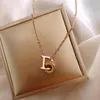 Titanium Steel Trendy Exquisite Letter Pendant Necklace For Women Top Designer Creativity Luxury Jewelry Inlaid Zircon Gift Necklaces