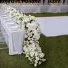 2m luxo personalizado piso artificial cenário de casamento decoração guirlanda arranjo de flores mesa corredor rarty event6494198