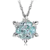 Collier flocon de neige en strass, pendentif en cristal, bijoux, chaîne à breloques à la mode pour filles et femmes, plaqué argent, cadeaux de fête d'anniversaire