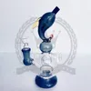 Narghilè in vetro Recycler Bong Tubi per l'acqua Impianto petrolifero Fab Egg Shape da 9" alto Dab Rigs