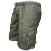 Summer Cotton Cargo Shorts Men's Loose Work Casual Outdoor Military Short Pants Multi Pocket breeches W220307