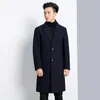 Men's Trench Coats Woolen Coat Autumn And Winter Korean Woollen Windbreaker Medium Length Nizi Overcoat Man