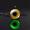 Pendant Necklaces Luminous Eye Po Keychain Necklace Black Chains For Women Party Vacation Gift Cool Dragon Evil Jewelry