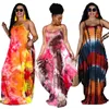 Plus size 3XL 4XL 5XL Women Maxi Dresses Sleeveless SKirts tie dye beach dress Sexy Summer Clothing bigger sizes long skirt casual loose wear 4822