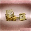 Andra örhängen smycken s925 sterling sier stud örhänge fin 2 karat fl diamant 925 bizuteria orehini ädelsten 7r1zw
