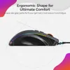 PICTEK PC278 Gaming Ergonomic Wired Computer Mouse Gamer 8 Buttons Programmable Mice with 8000 DPI RGB Backlit PC Game