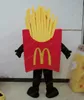 Costume de mascotte de frites d'Halloween de haute qualité personnaliser le personnage de thème d'anime en peluche de dessin animé taille adulte robe de fantaisie de carnaval de Noël