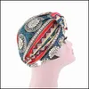 Czapki Czapki Czapki Kapelusze, Szaliki Rękawiczki Aessorbeanse / Czapki Czaszki Moda Afryki Head Tie Turban Bandana Cap Headscarf Headwrap Beanie CH