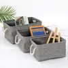 Linen Storage Baskets Storages Bins Box Organizing With Cotton Rope Handles Fabric Basket For Gifts Empty Home Office Toys Kids Room Clothes