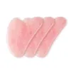 Natural Rose Jade Pink Jade Gua Sha Gouache Scraper Massager voor gezicht Body Facial Skin Lifting Rimpel Verwijder Beauty Spa Care Tools