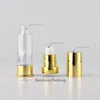 Bottiglia airless Pompa per vuoto UV Argento Oro 5ML 10ML Vuoto Cosmetici Siero Lozione Emulsione Toner Campione Contenitore di imballaggio Spray Atomizzatore Ugello di trattamento