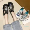 2021 Summer Muller Sandals Mesh Trend Women's Shoes Baotou Side Hollow Cool Casual Comfortable white