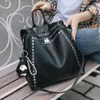 Backpack Schoolbag 2020 Women Genuine Leather Rivet Multifunctional Backpack Female Travel Bag Teenage Girls Fashion Mochila